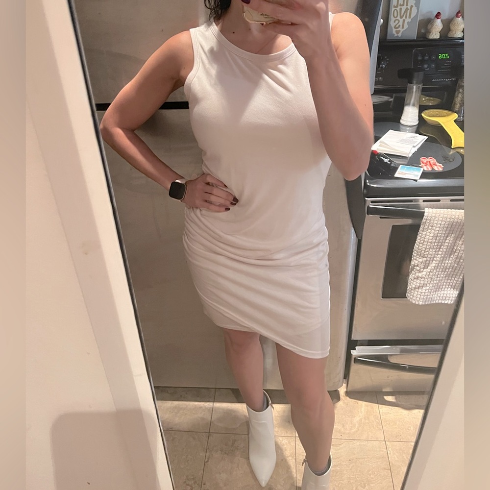White t-shirt mini dress
